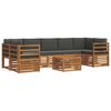 vidaXL Outdoor Sofa Set 8 pcs Natural and Anthracite Solid Acacia Wood