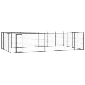 vidaXL Outdoor Dog Kennel Steel 33.88 m&sup2;