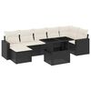 vidaXL 8 Piece Garden Sofa Set with Cushions Black Poly Rattan