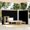 vidaXL Retractable Side Awning Black 140x600 cm