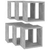 vidaXL Wall Cube Shelves 6 pcs Concrete Grey 26x15x26 cm