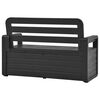 vidaXL Garden Storage Bench 132.5 cm Plastic Anthracite