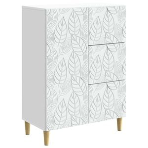 vidaXL Sideboard White 66 x 34.5 x 90 cm Engineered Wood