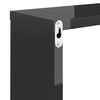 vidaXL Wall Cube Shelves 6 pcs High Gloss Black 30x15x30 cm