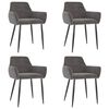 vidaXL Dining Chairs 4 pcs Dark Grey Velvet
