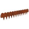 vidaXL Lawn Edging 10 pcs 103 x 20 cm Steel Rusty