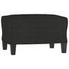 vidaXL Sofa Chair with Footstool Black 60 cm Fabric