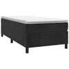 vidaXL Box Spring Bed with Mattress Black 107x203 cm King Single Velvet