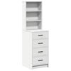 vidaXL Highboard with Drawer White 40 x 41 x 135 cm Engineered wood