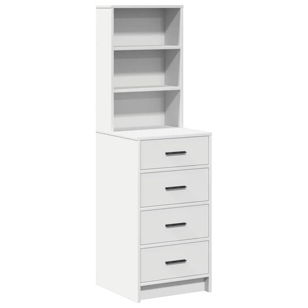 vidaXL Highboard with Drawer White 40 x 41 x 135 cm Engineered wood