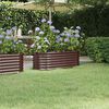 vidaXL Garden Raised Bed Galvanised Steel 114x40x36 cm Brown
