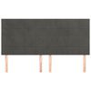 vidaXL Headboard Dark Grey 200x5x118/128 cm Velvet