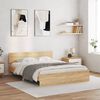 vidaXL Bed Frame without Mattress Sonoma Oak 150x200 cm King Size