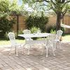 vidaXL Garden Dining Set 5 pcs White Aluminium