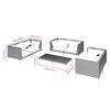 vidaXL 7 Piece Garden Lounge Set with Cushions Poly Rattan Dark Grey