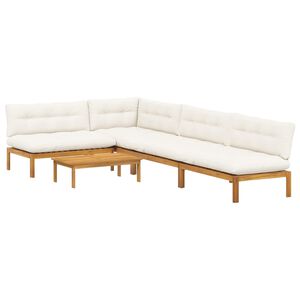 vidaXL 5 Piece Garden Pallet Sofa Units Solid Acacia Wood Natural