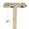 vidaXL Cat Tree with Sisal Scratching Posts 95 cm Beige Paw Prints