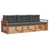 vidaXL Outdoor Sofa Set 3 pcs Natural and Anthracite