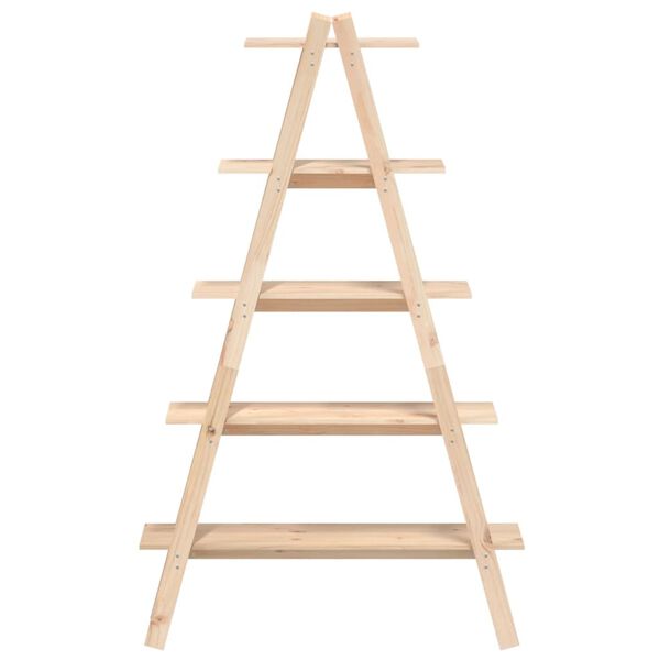 vidaXL 5-Tier Shelf A-shape 110x40x180.5 cm Solid Wood Pine