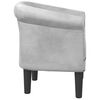 vidaXL Tub Chair Silver Faux Leather