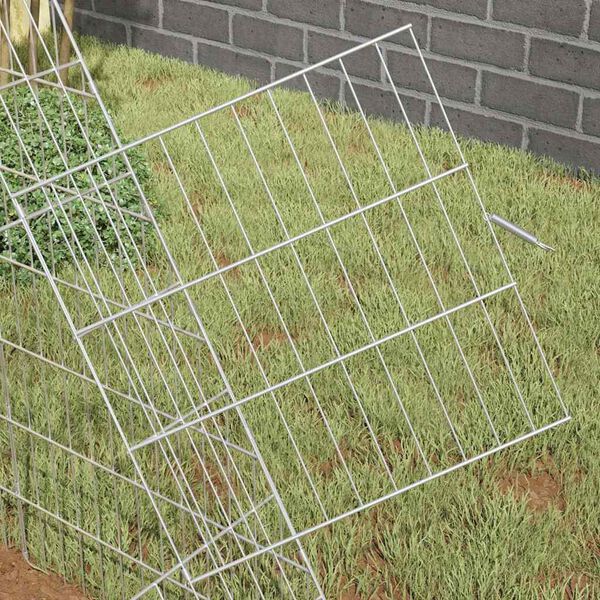 vidaXL Chicken Cage Silver 215 x 100 x 85 cm Galvanised Steel