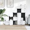 vidaXL Storage Cube Organiser with 15 Cubes and Doors Black PP