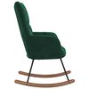 vidaXL Rocking Chair Dark Green Velvet