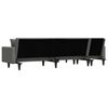 vidaXL L-shaped Sofa Bed Dark Grey 275x140x70 cm Fabric