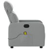 vidaXL Massage Recliner Chair Light Grey Fabric