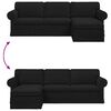 vidaXL Sofa Black 245 x 138 x 80 cm Fabric