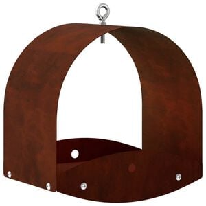 vidaXL Hanging Bird Feeder Weathering Steel Rusty