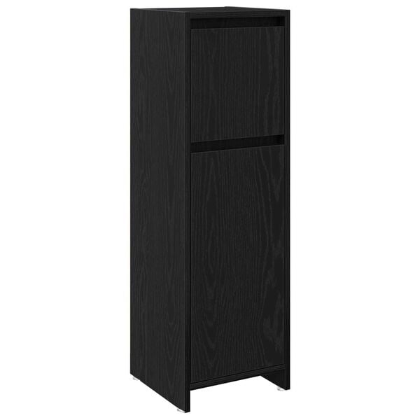vidaXL Bathroom Cabinet Black Oak 30 x 30 x 95 cm Engineered Wood