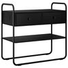 vidaXL Console Table Black Oak 100 x 40 x 75 cm Engineered Wood