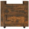 vidaXL Desk Trolley Smoked Oak 60x45x60 cm Engineered Wood