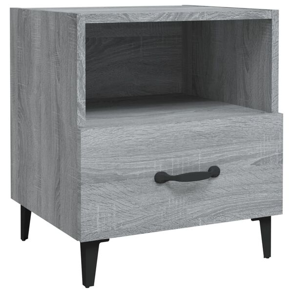 vidaXL Bedside Cabinet Grey Sonoma Engineered Wood