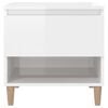 vidaXL Bedside Table High Gloss White 50x46x50 Engineered Wood