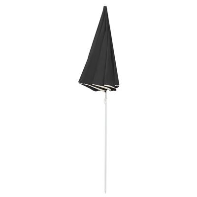 vidaXL Outdoor Parasol with Steel Pole Anthracite 180 cm