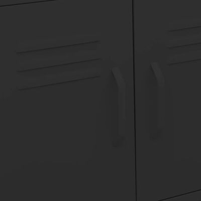 vidaXL Storage Cabinet Black 60x35x56 cm Steel