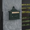 vidaXL Wall Mounted Mailbox Green 40.5 x 16 x 45 cm Cast Aluminum