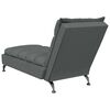 vidaXL Chaise Lounge with Cushions Dark Grey Fabric