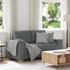 vidaXL Loveseat Sofa Dark Grey 120 cm Fabric