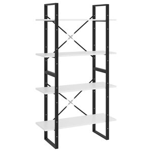 vidaXL Book Cabinet | White | Engineered wood, metal | Medium | Book Cabinet