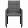 vidaXL Dining Chairs with Wheels 2 pcs Dark grey 58 x 65 x 94 cm