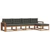 vidaXL Outdoor Sofa Set 5 pcs Natural and Anthracite