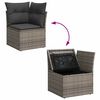 vidaXL Garden Sofa Set with Storage 9 pcs Grey Poly Rattan