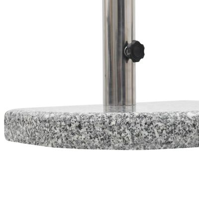 vidaXL Parasol Base Granite 10 kg Curved Grey