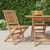 vidaXL Folding Garden Chairs 2 pcs 47x63x90 cm Solid Wood Teak