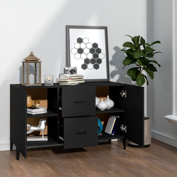 vidaXL Sideboard Black 100x36x60 cm Engineered Wood