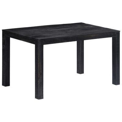 vidaXL Dining Table Black 140x80x76 cm Solid Mango Wood