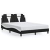 vidaXL Bed Frame "Viana" without Mattress Black and White 137x190 cm Faux Leather